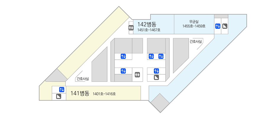 병원시설안내 14F 도면