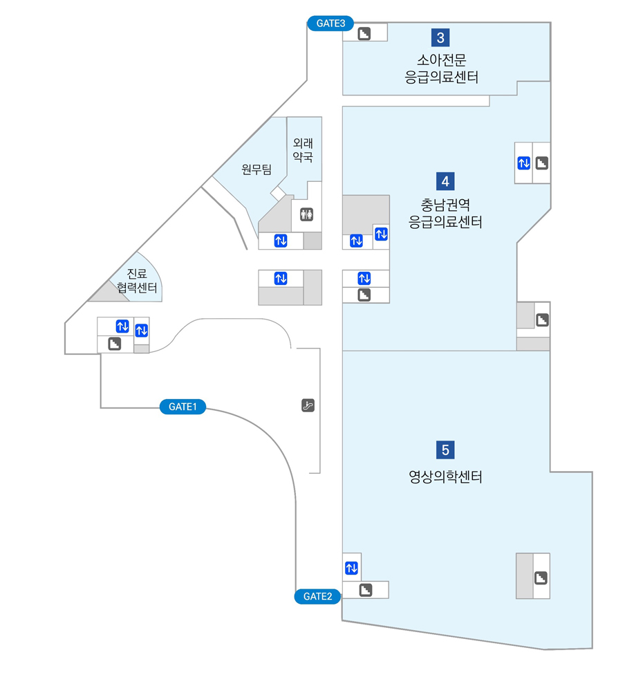 병원시설안내 1F 도면