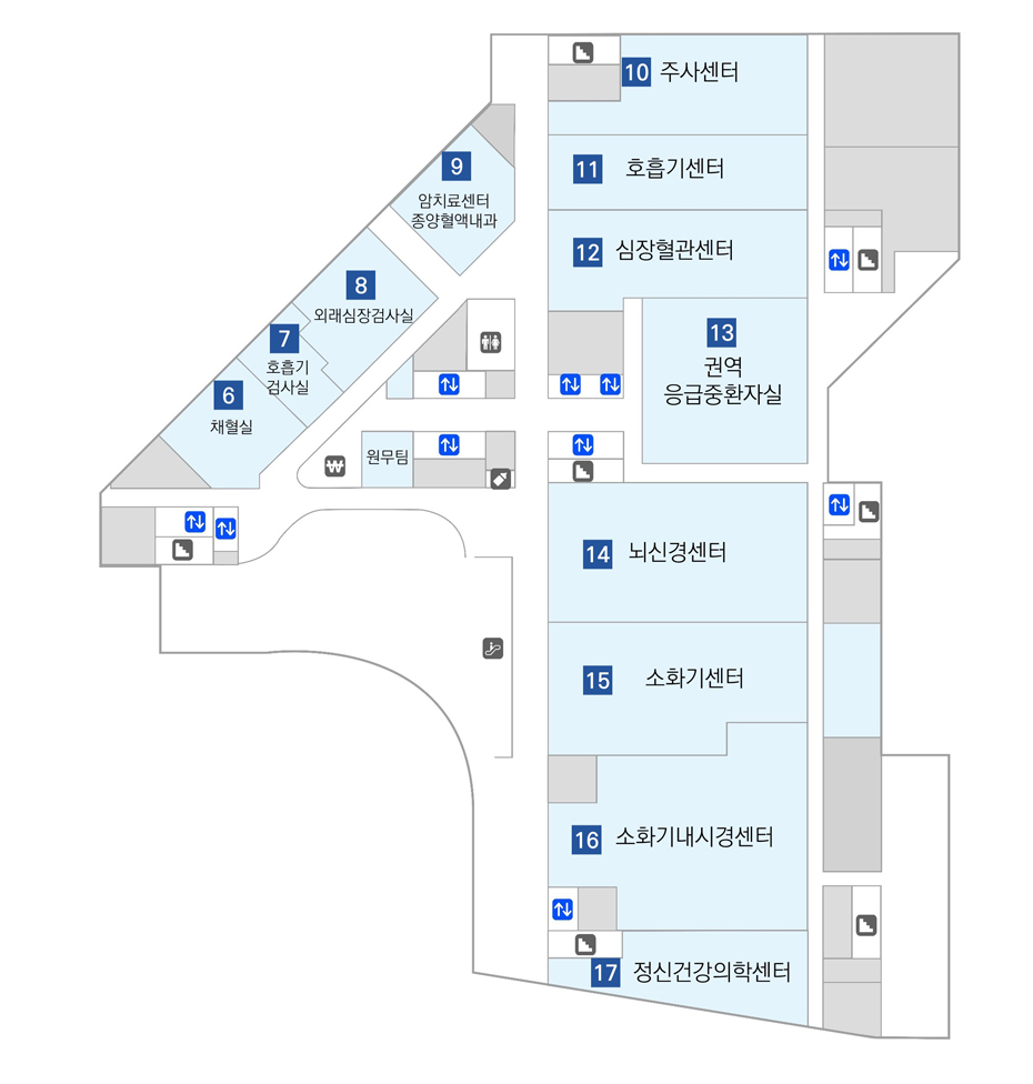 병원시설안내 2F 도면