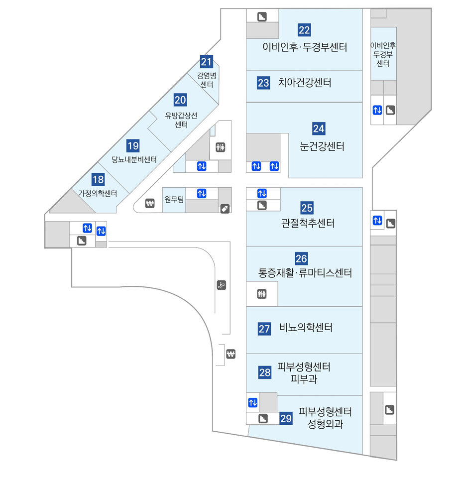 병원시설안내 3F 도면