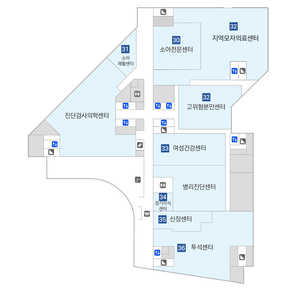 병원시설안내 4F 도면