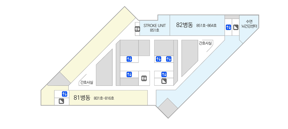 병원시설안내 8F 도면