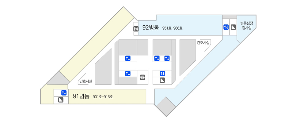 병원시설안내 9F 도면