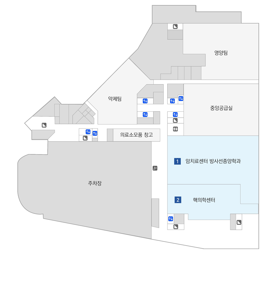 병원시설안내 B1F 도면